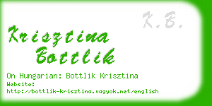 krisztina bottlik business card